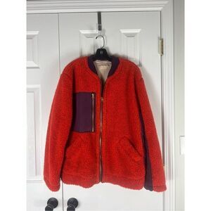 We The Free Womens Rivington Sherpa Full Zip Bomber Jacket Size Small